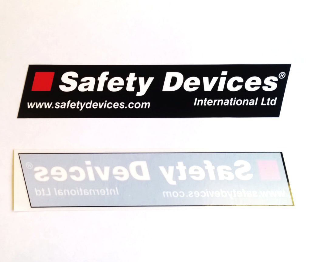 200×40mm Safety Devices Window Stickers
