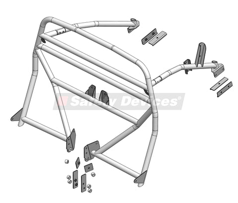 Lotus Europa Twin Cam 4 point bolt-in rear cage - RBE002 5SVS-A