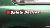 490×60mm Safety Devices Large Stickers