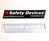 200×40mm Safety Devices Window Stickers